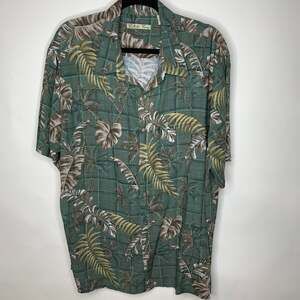 Batik Bay Green Tropical Hawaiian Shirt Sz XXL